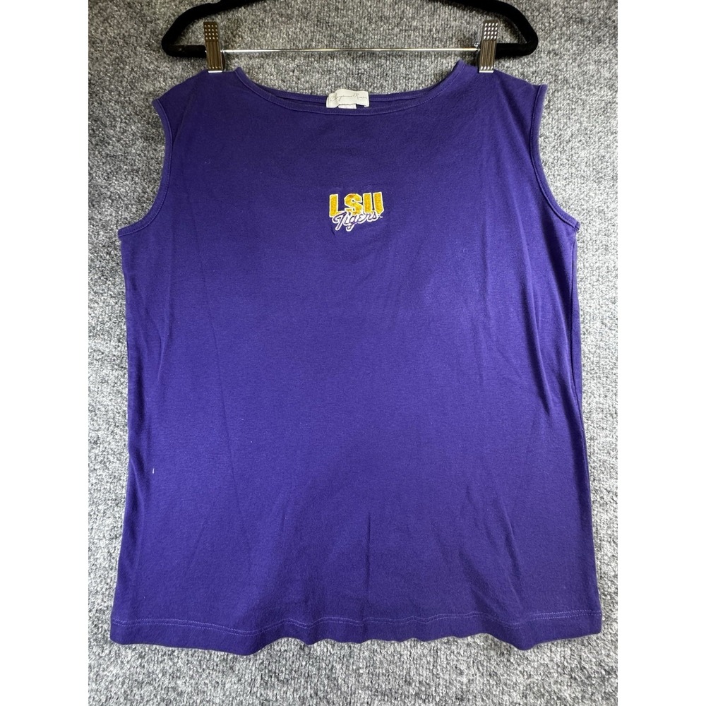 LSU Tigers Womens Sleeveless Shirt Purple Fan Apparel XL